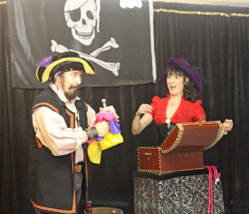 Markus and Angelique Steelgrave with their Pirate's treasure chest
